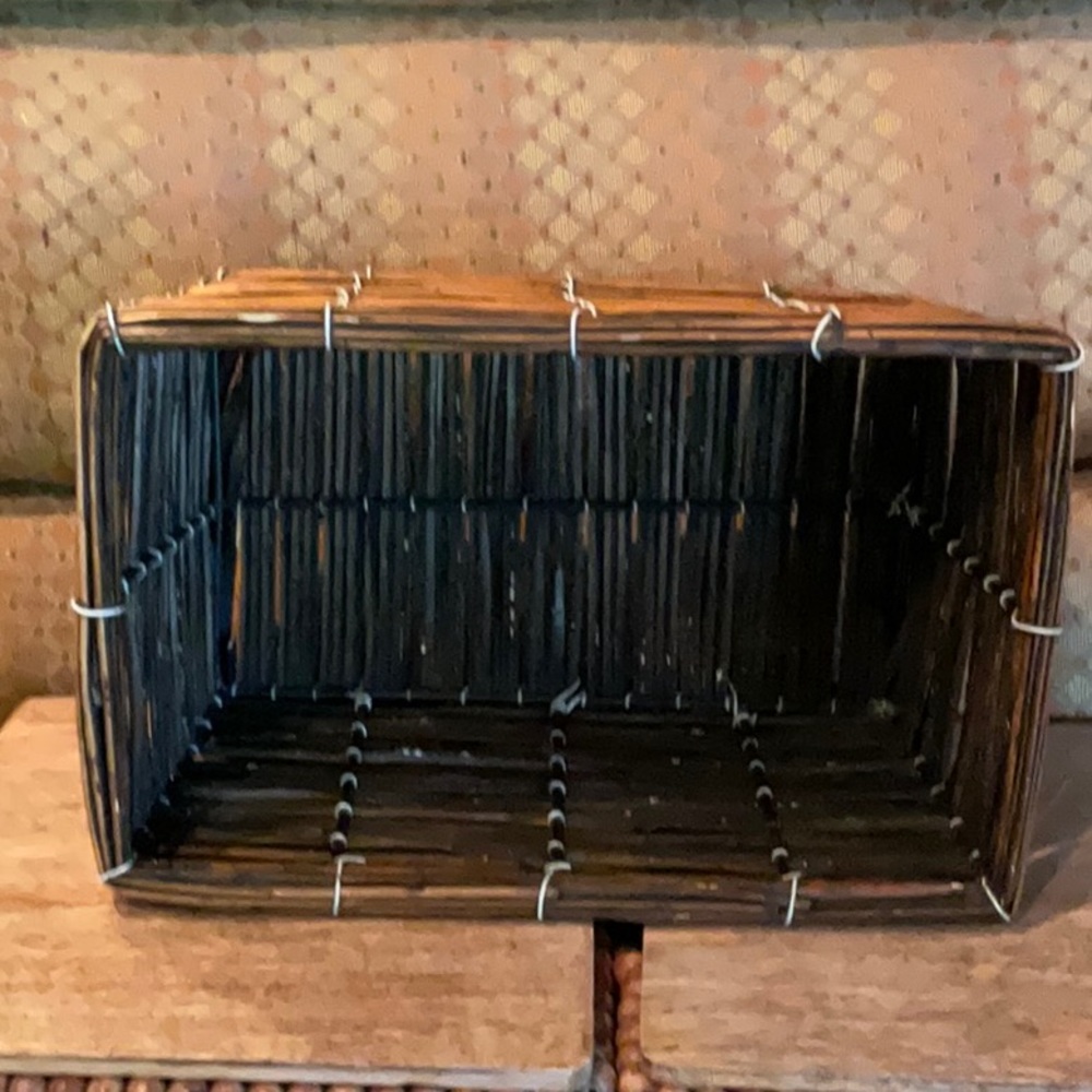 Wicker Basket, Rectangular, Catchall basket, Boho chic - Picture 5 of 11